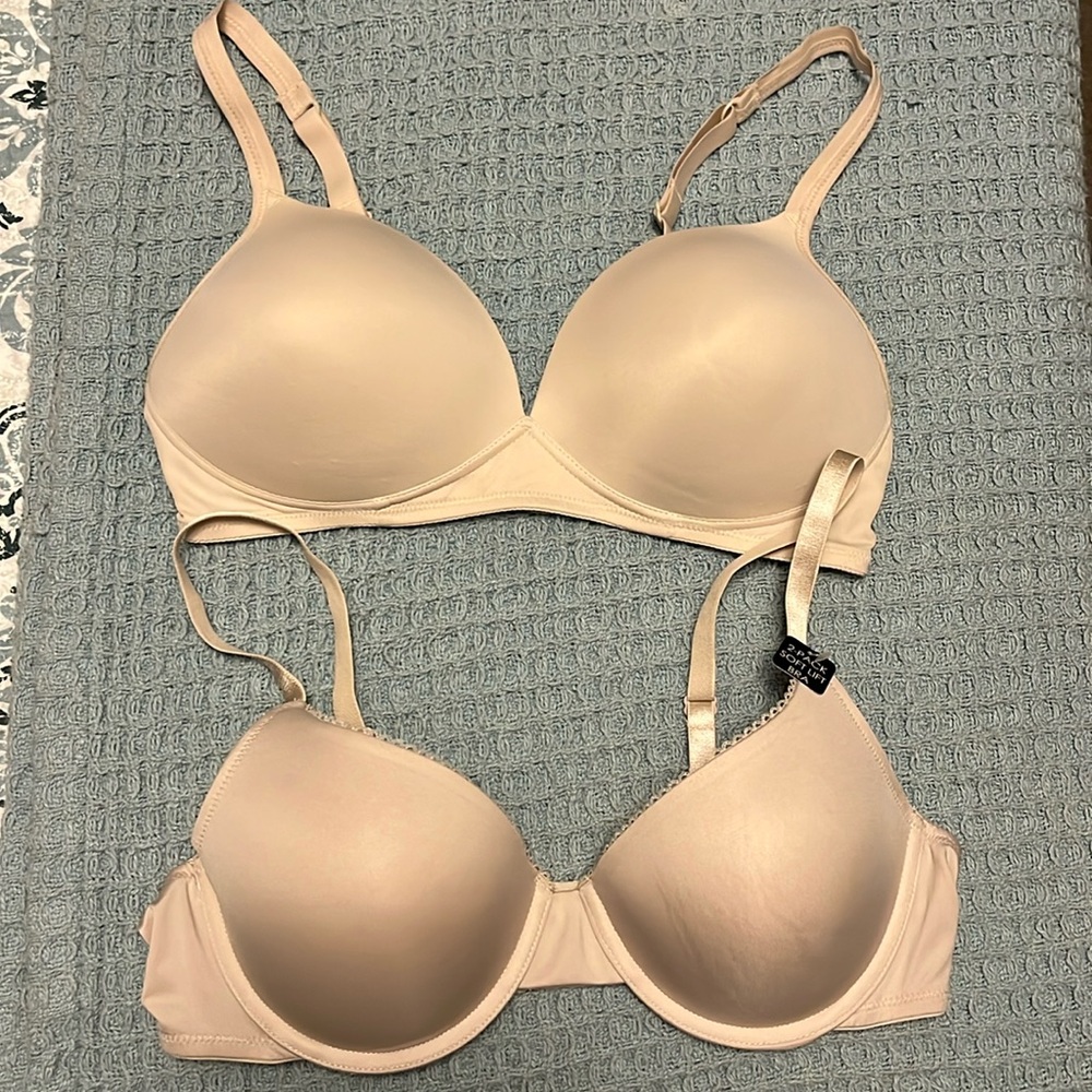 2 brand new bras for one low price! Size 36 C lightly padded.
